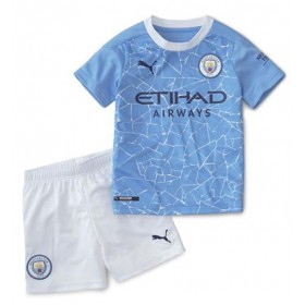 Jalkapallo Peliasut Manchester City Lasten Kotipaita 2020-2021 Lyhythihainen